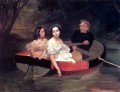 autoportrait avec la baronne ye n meller zakomelskaya et une fille dans un bateau Karl Bryullov